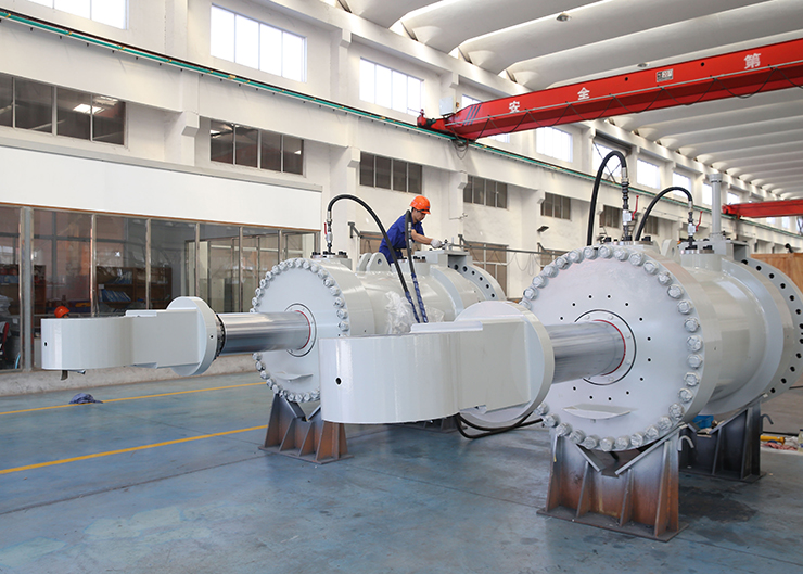 烏東德電站水輪機接力器，單機容量85萬千瓦